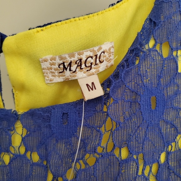 Meetu Magic Royal Flower Belted Dress - Picture 4 of 4